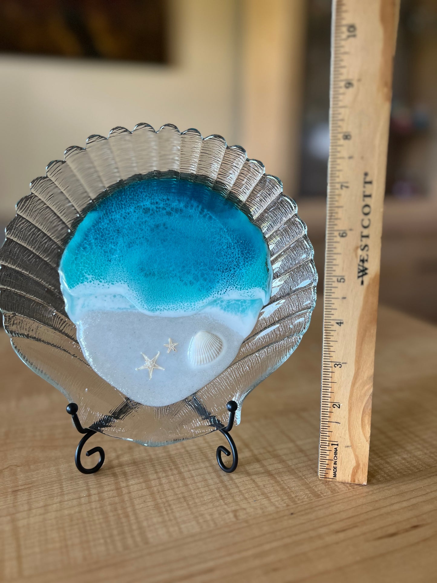 Glass Shell Ring Dish