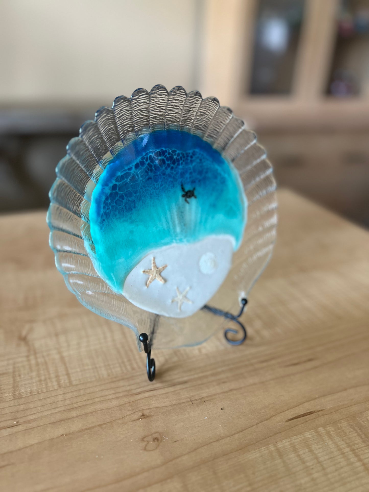 Glass Shell Ring Dish