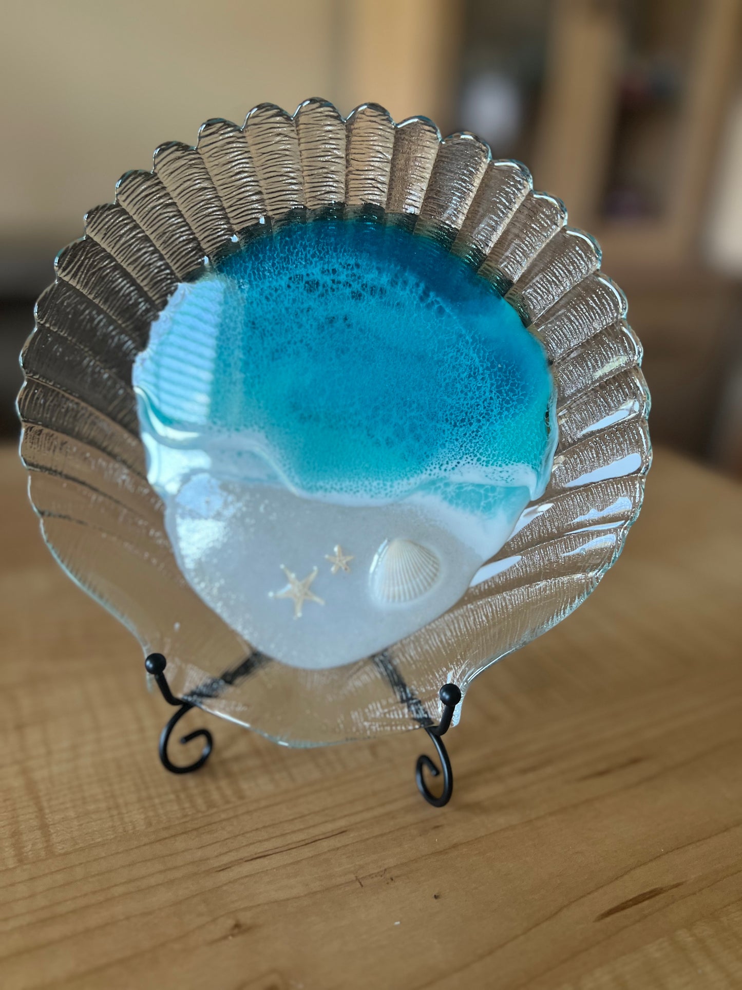 Glass Shell Ring Dish