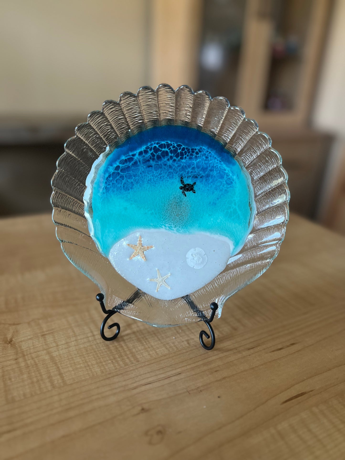 Glass Shell Ring Dish