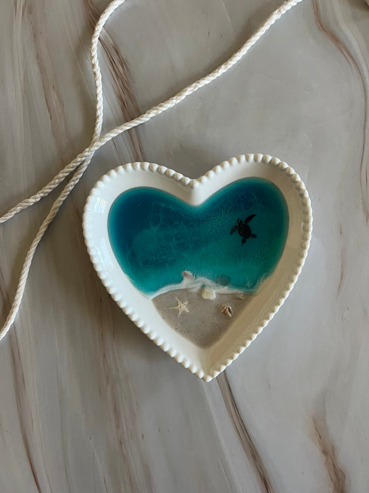 Ceramic Heart Ring Dish