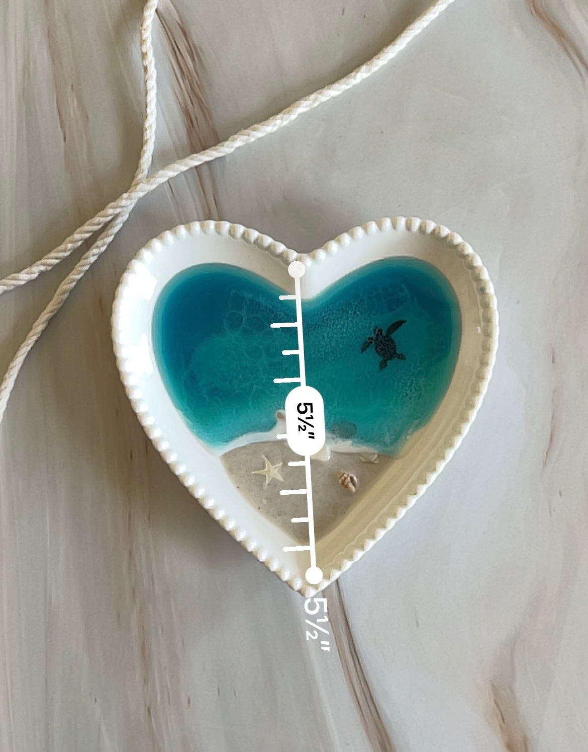 Ceramic Heart Ring Dish