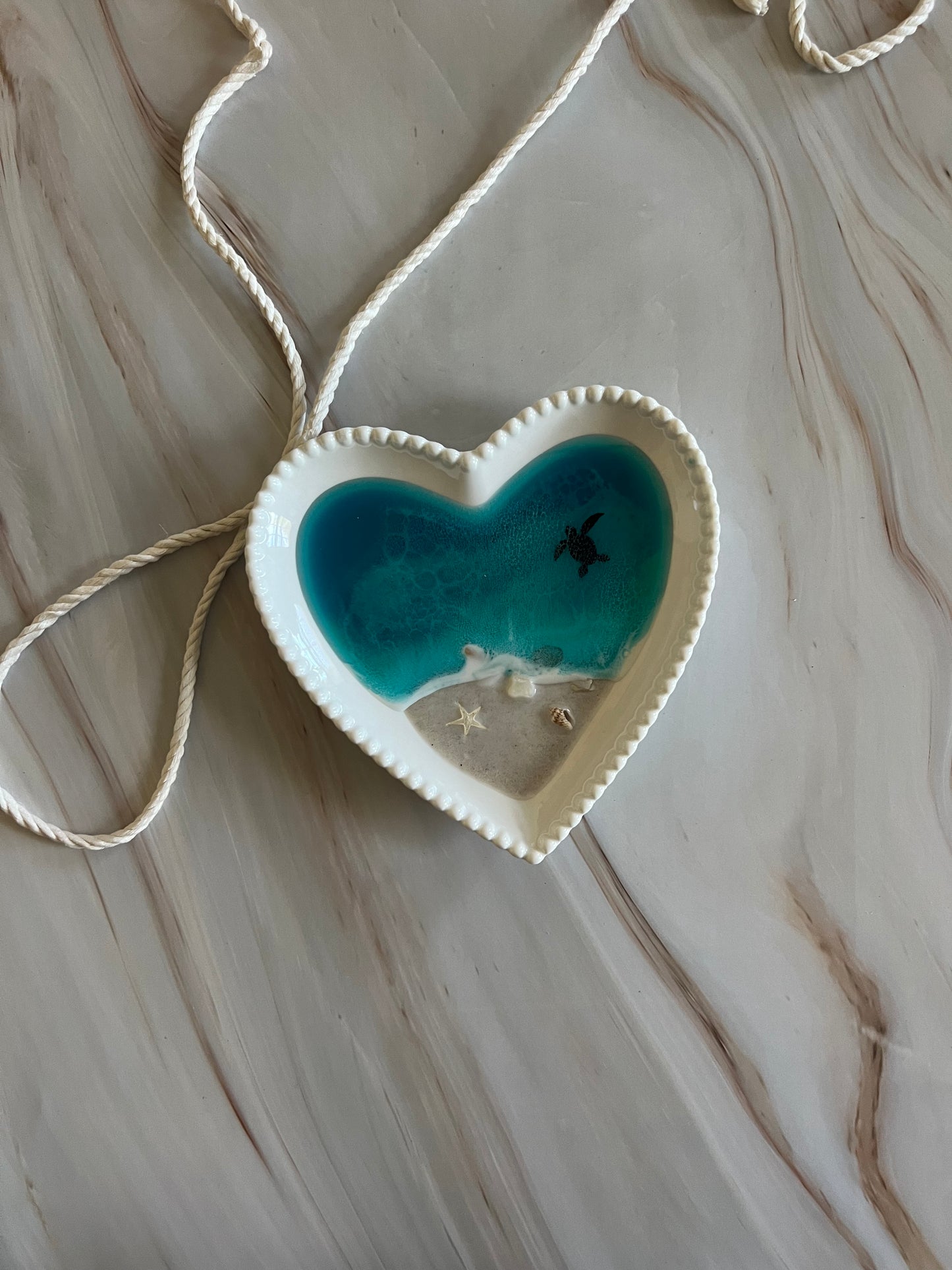 Ceramic Heart Ring Dish